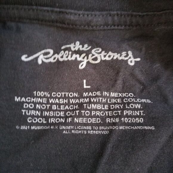 Black Rolling Stones North American Tour Concert Band Tee Size Large - Picture 5 of 5